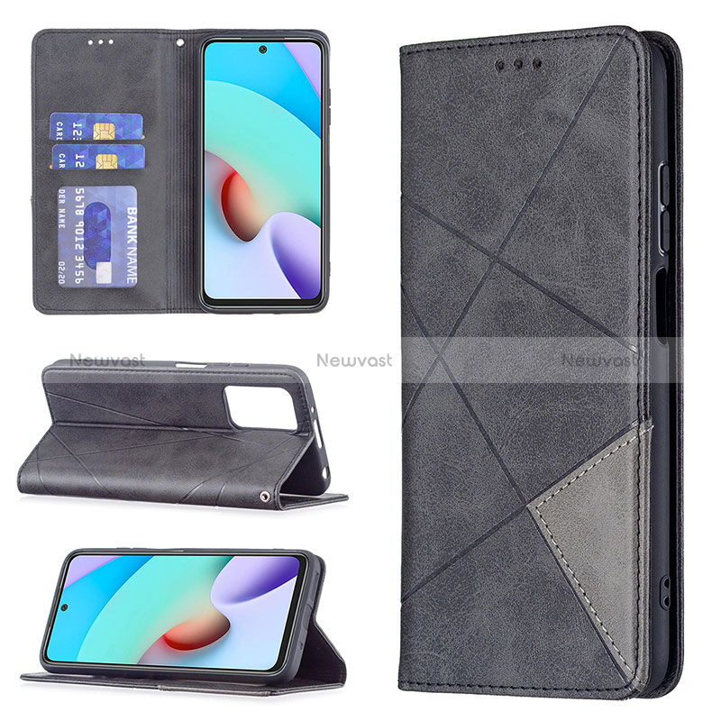 Leather Case Stands Flip Cover Holder B07F for Xiaomi Redmi 10 (2022)