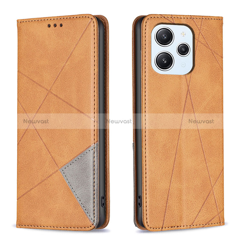 Leather Case Stands Flip Cover Holder B07F for Xiaomi Redmi 12 4G