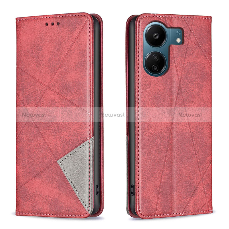 Leather Case Stands Flip Cover Holder B07F for Xiaomi Redmi 13C