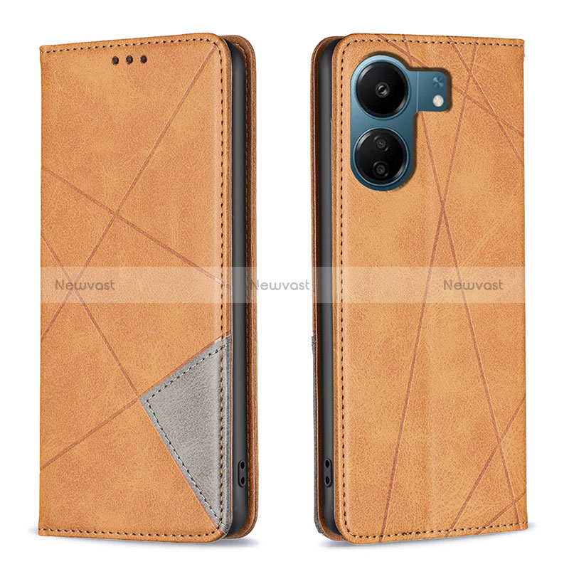 Leather Case Stands Flip Cover Holder B07F for Xiaomi Redmi 13C