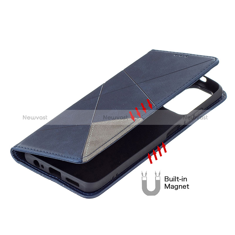 Leather Case Stands Flip Cover Holder B07F for Xiaomi Redmi Note 10 4G