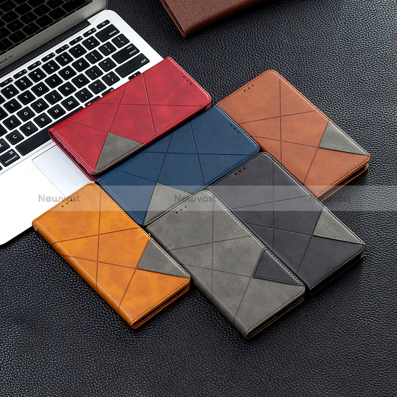 Leather Case Stands Flip Cover Holder B07F for Xiaomi Redmi Note 10 4G