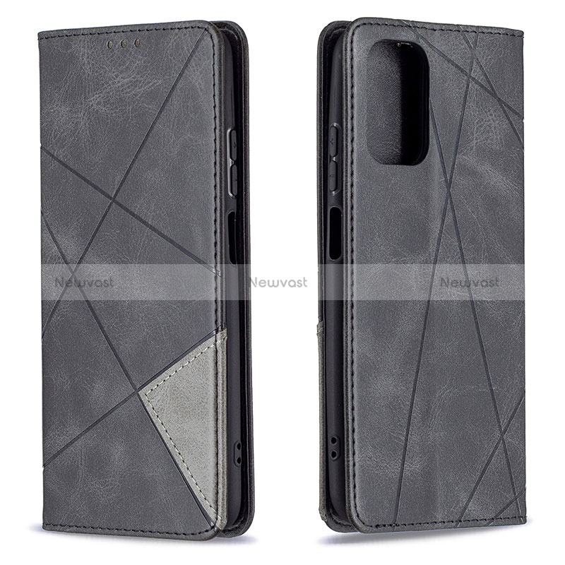 Leather Case Stands Flip Cover Holder B07F for Xiaomi Redmi Note 10 4G