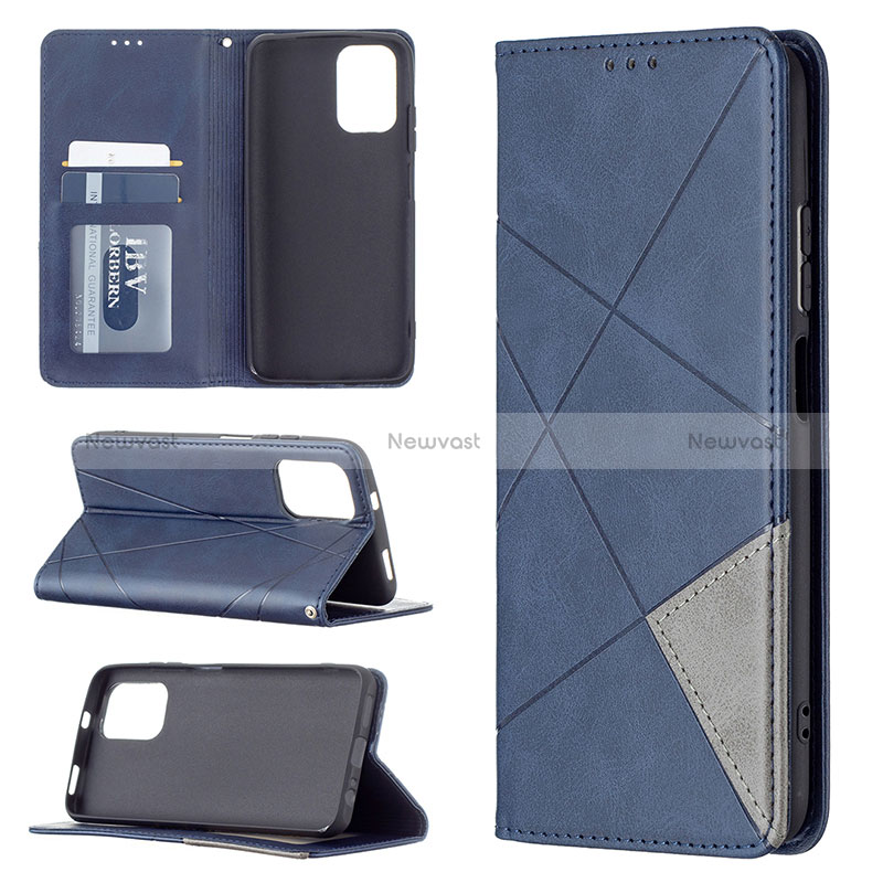 Leather Case Stands Flip Cover Holder B07F for Xiaomi Redmi Note 10 4G