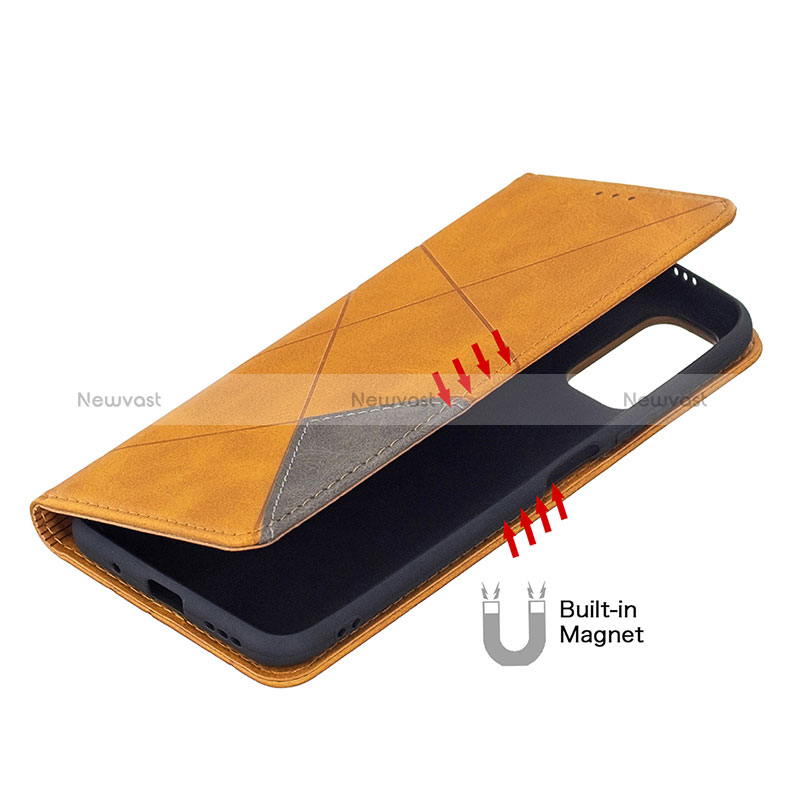 Leather Case Stands Flip Cover Holder B07F for Xiaomi Redmi Note 10 5G
