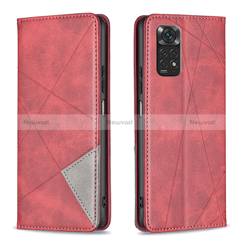 Leather Case Stands Flip Cover Holder B07F for Xiaomi Redmi Note 11 4G (2022)