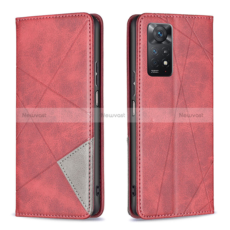 Leather Case Stands Flip Cover Holder B07F for Xiaomi Redmi Note 11 Pro 5G