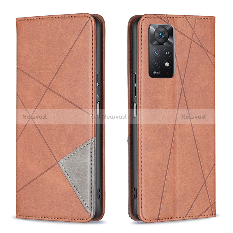 Leather Case Stands Flip Cover Holder B07F for Xiaomi Redmi Note 11 Pro 5G