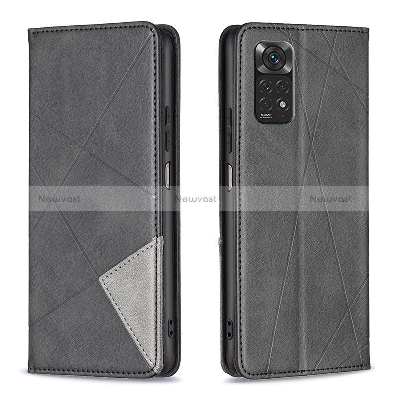 Leather Case Stands Flip Cover Holder B07F for Xiaomi Redmi Note 11S 4G