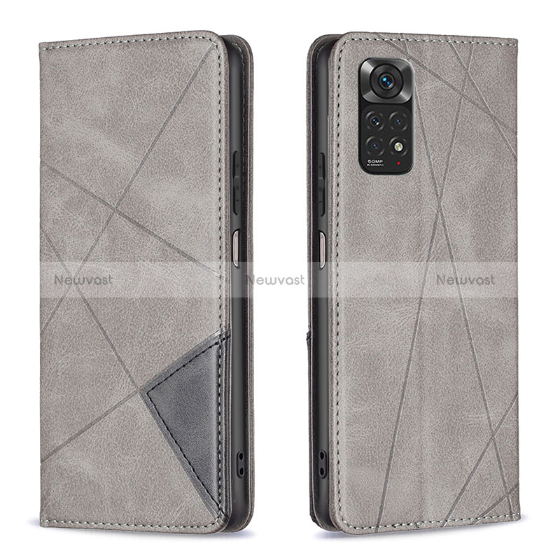 Leather Case Stands Flip Cover Holder B07F for Xiaomi Redmi Note 11S 4G