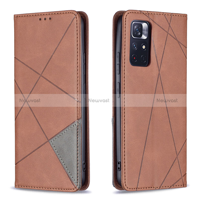 Leather Case Stands Flip Cover Holder B07F for Xiaomi Redmi Note 11S 5G