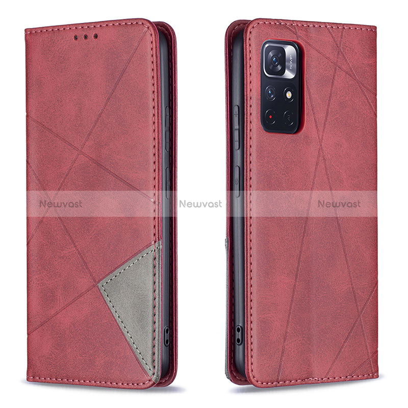 Leather Case Stands Flip Cover Holder B07F for Xiaomi Redmi Note 11T 5G