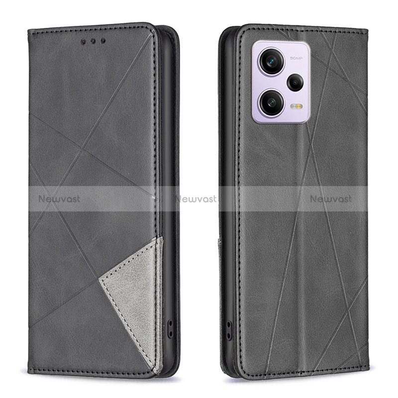 Leather Case Stands Flip Cover Holder B07F for Xiaomi Redmi Note 12 Explorer