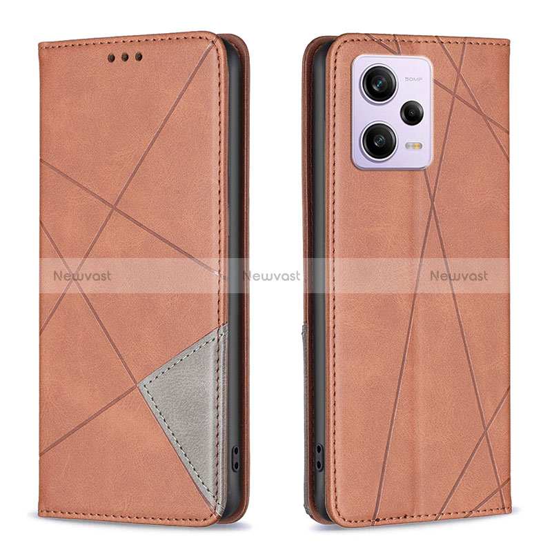 Leather Case Stands Flip Cover Holder B07F for Xiaomi Redmi Note 12 Explorer