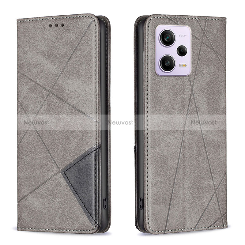 Leather Case Stands Flip Cover Holder B07F for Xiaomi Redmi Note 12 Explorer