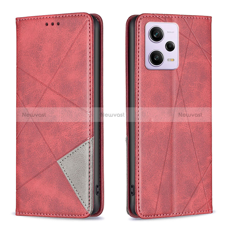 Leather Case Stands Flip Cover Holder B07F for Xiaomi Redmi Note 12 Pro 5G