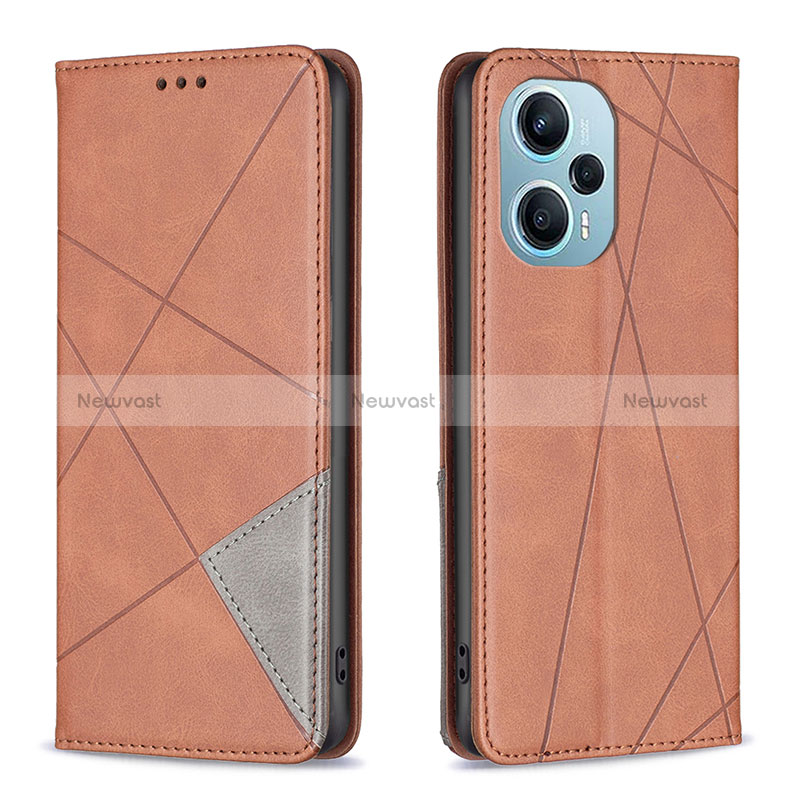 Leather Case Stands Flip Cover Holder B07F for Xiaomi Redmi Note 12 Turbo 5G