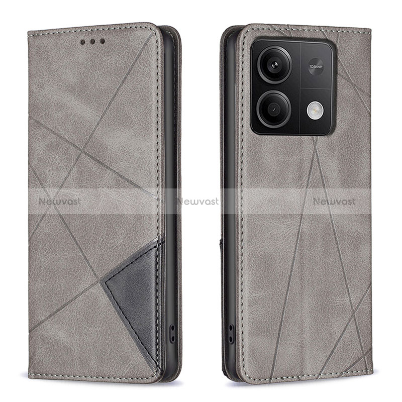 Leather Case Stands Flip Cover Holder B07F for Xiaomi Redmi Note 13 5G