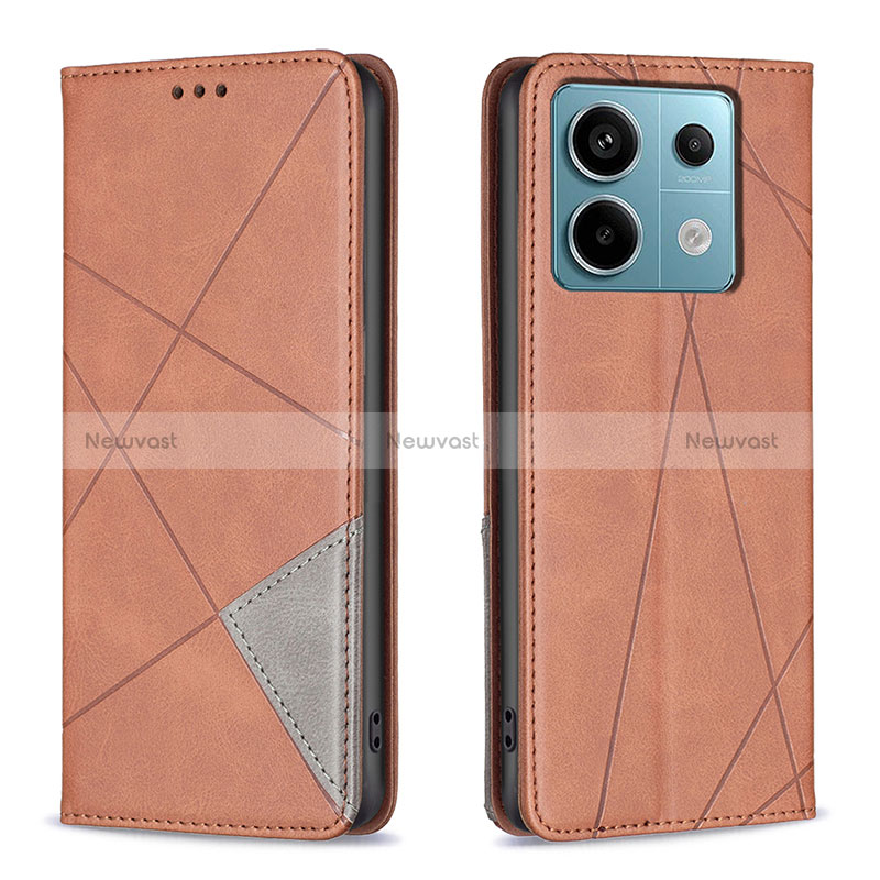 Leather Case Stands Flip Cover Holder B07F for Xiaomi Redmi Note 13 Pro 5G