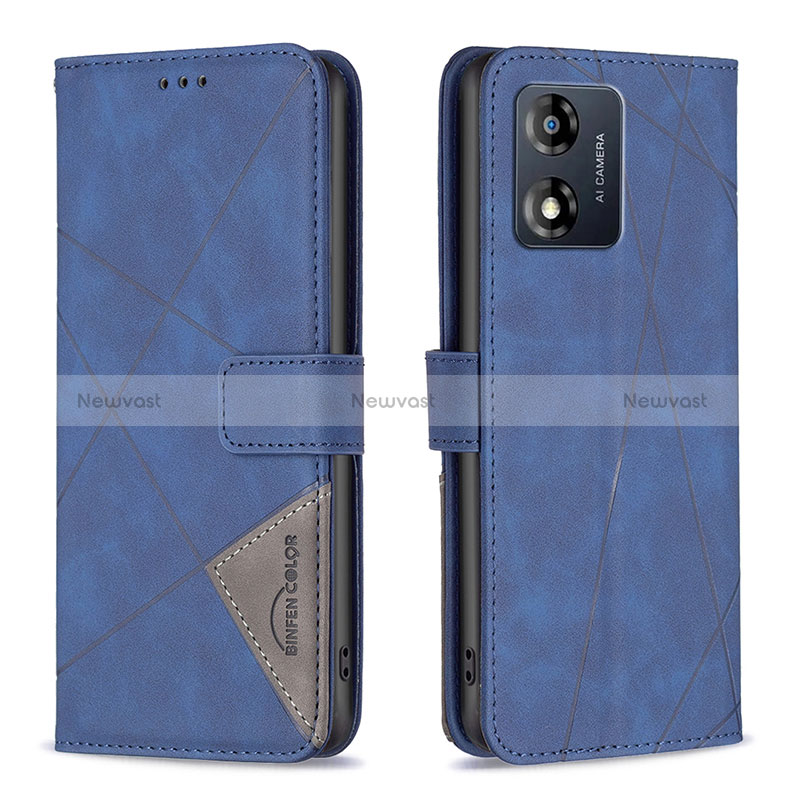 Leather Case Stands Flip Cover Holder B08F for Motorola Moto E13