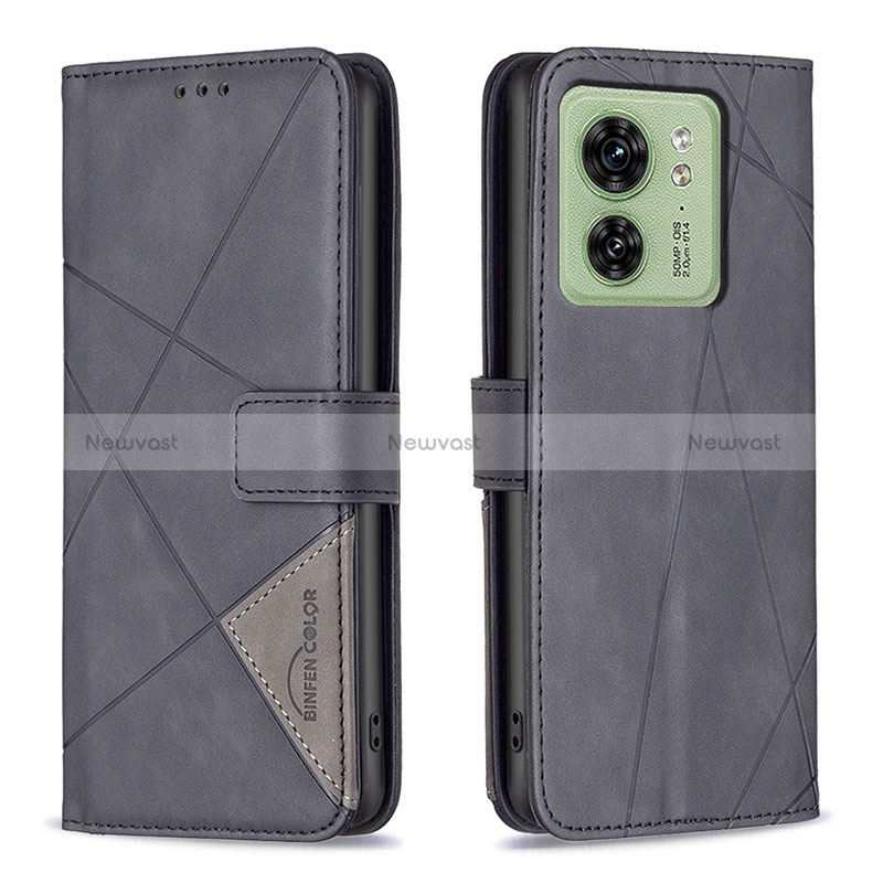 Leather Case Stands Flip Cover Holder B08F for Motorola Moto Edge 40 5G