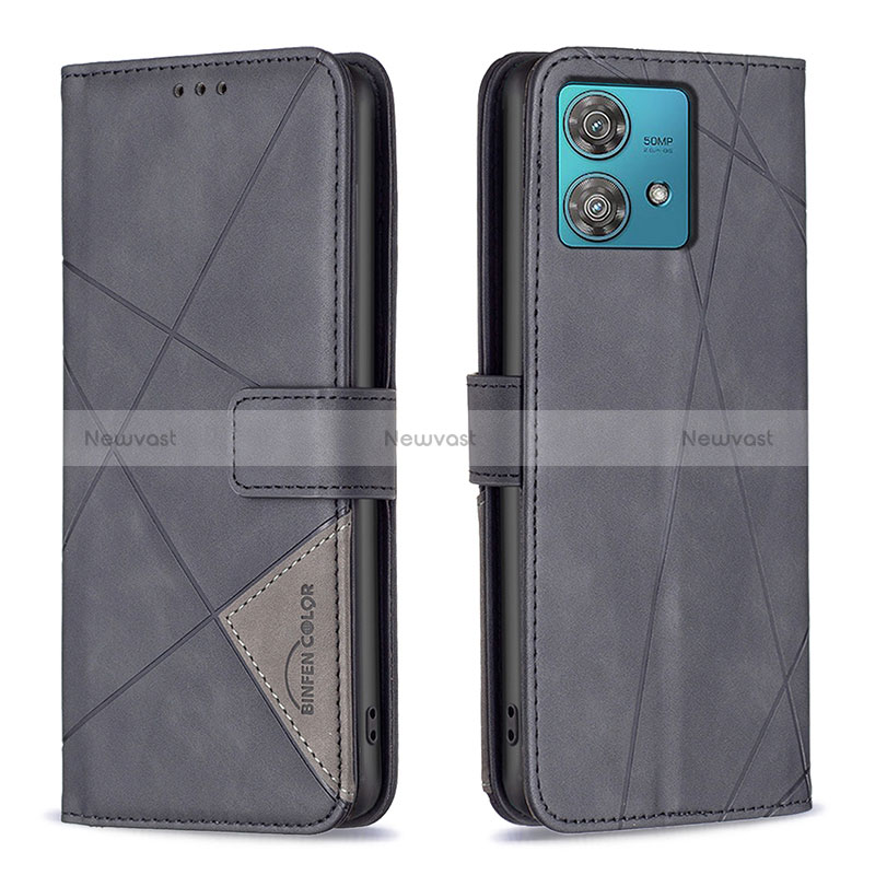 Leather Case Stands Flip Cover Holder B08F for Motorola Moto Edge 40 Neo 5G