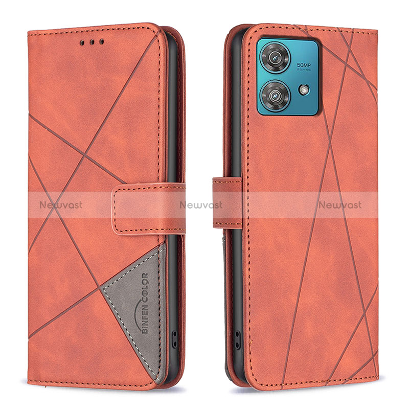 Leather Case Stands Flip Cover Holder B08F for Motorola Moto Edge 40 Neo 5G