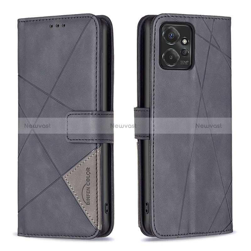 Leather Case Stands Flip Cover Holder B08F for Motorola Moto G Power 5G (2023)