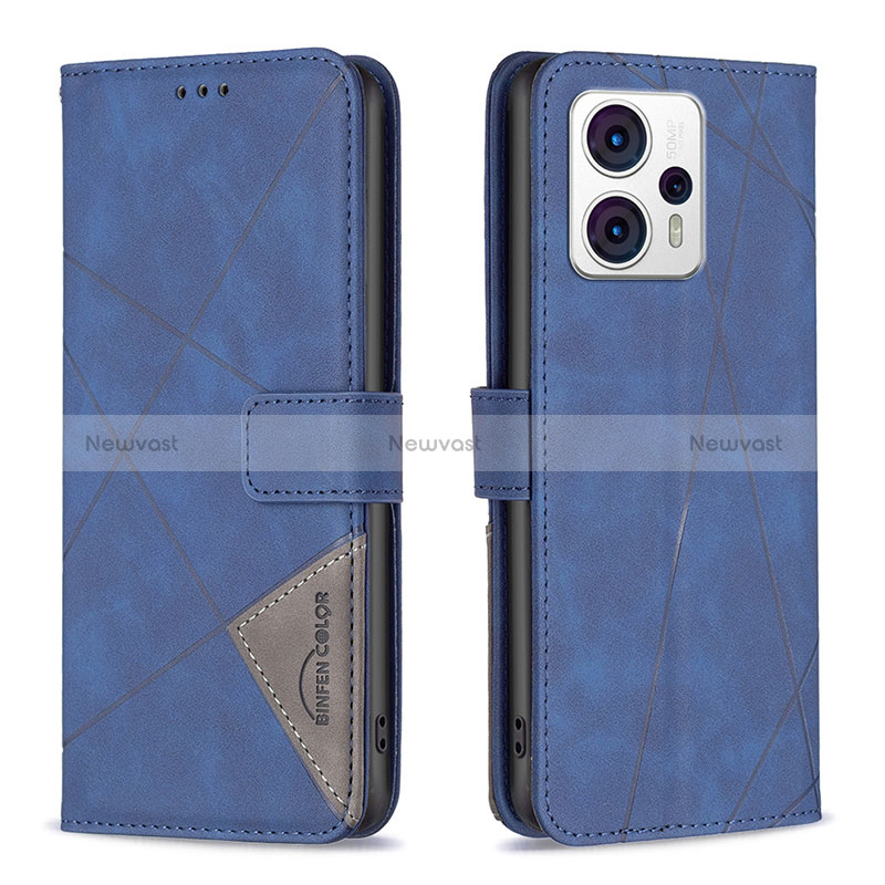 Leather Case Stands Flip Cover Holder B08F for Motorola Moto G23