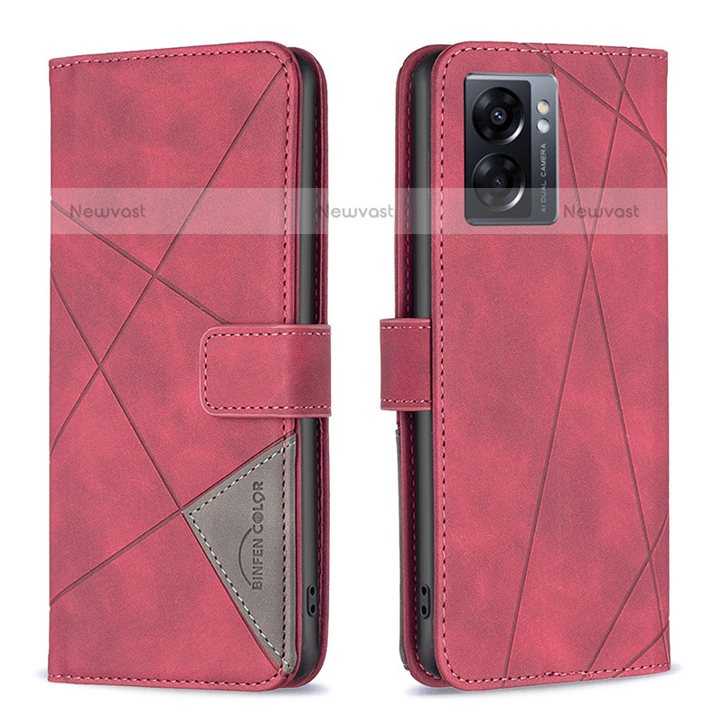 Leather Case Stands Flip Cover Holder B08F for OnePlus Nord N300 5G