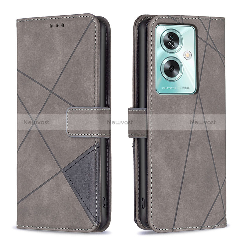 Leather Case Stands Flip Cover Holder B08F for Oppo A2 5G