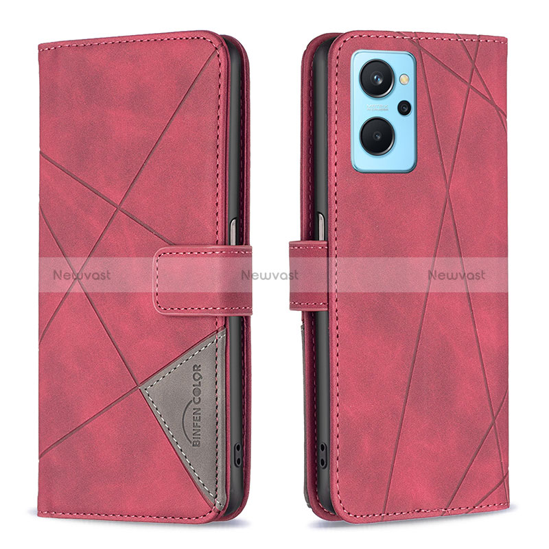 Leather Case Stands Flip Cover Holder B08F for Oppo A96 4G