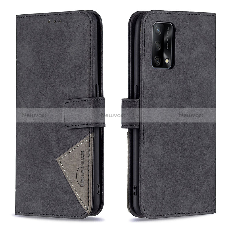 Leather Case Stands Flip Cover Holder B08F for Oppo F19