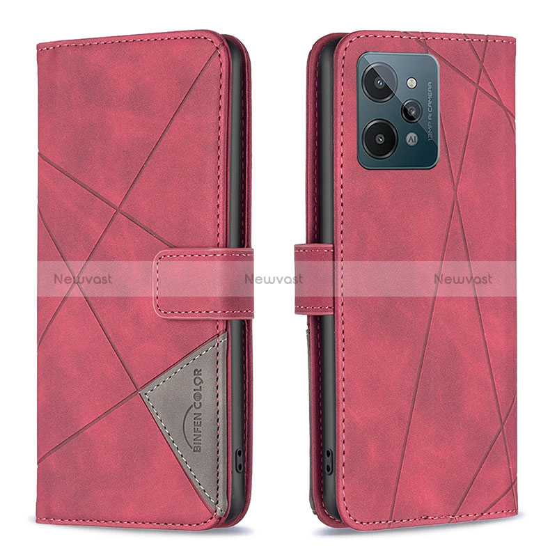 Leather Case Stands Flip Cover Holder B08F for Realme C31