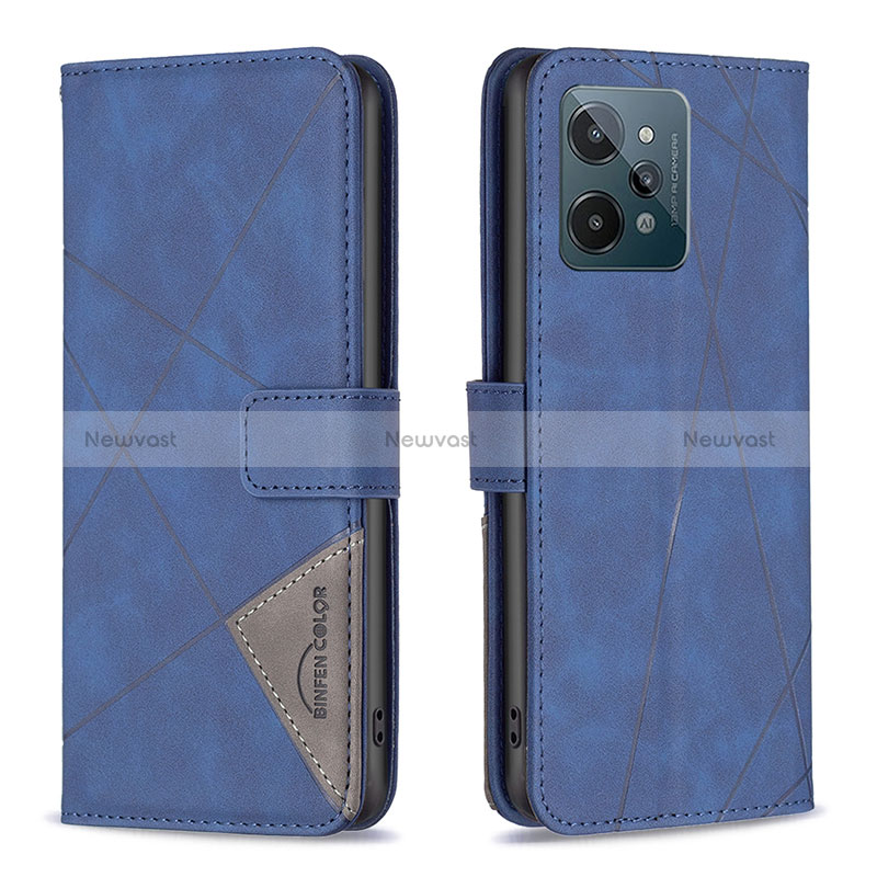 Leather Case Stands Flip Cover Holder B08F for Realme C31