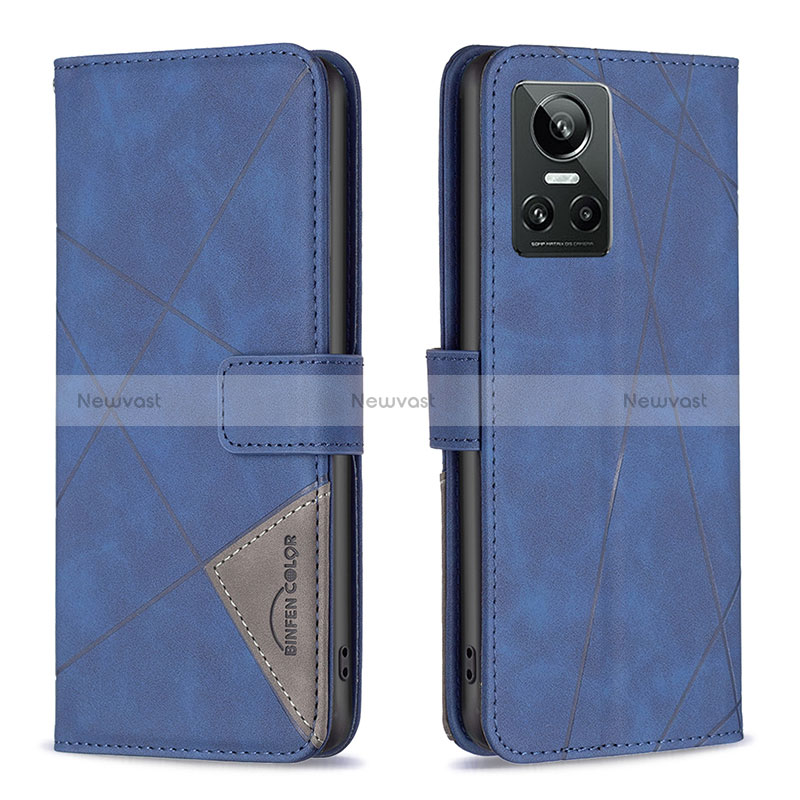 Leather Case Stands Flip Cover Holder B08F for Realme GT Neo3 5G