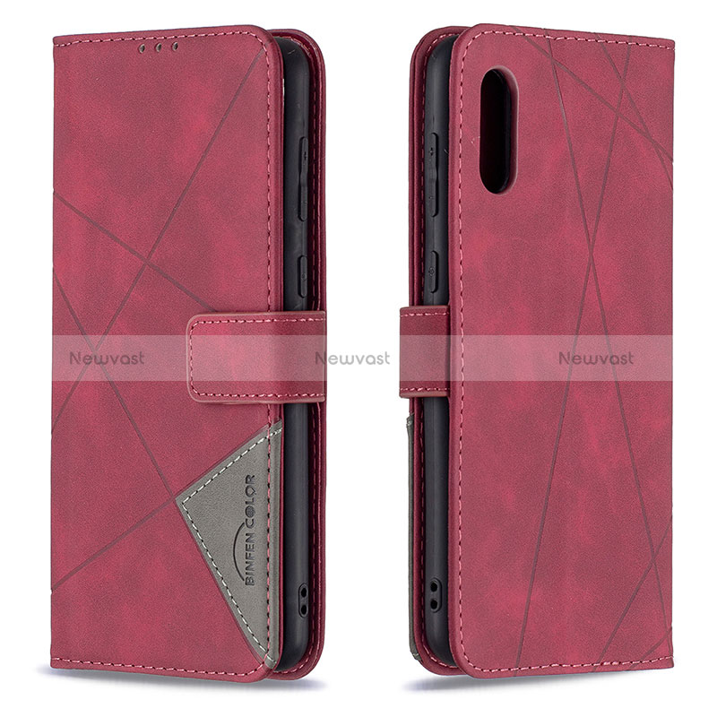 Leather Case Stands Flip Cover Holder B08F for Samsung Galaxy A02