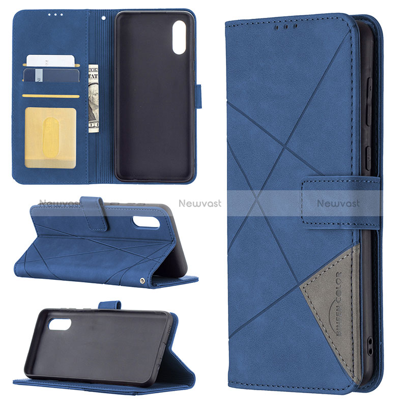 Leather Case Stands Flip Cover Holder B08F for Samsung Galaxy A02