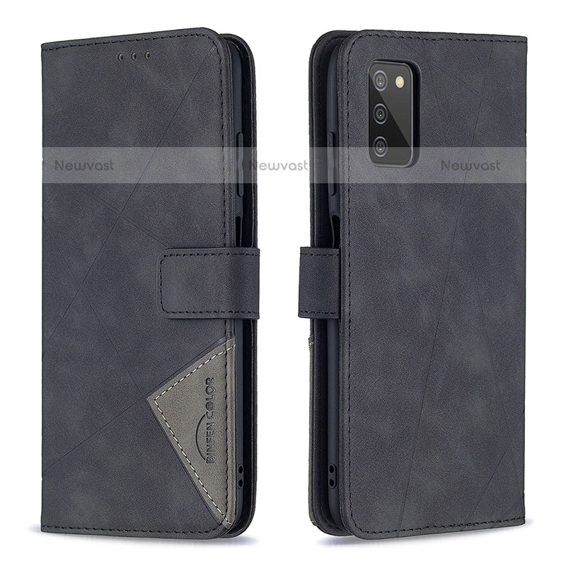 Leather Case Stands Flip Cover Holder B08F for Samsung Galaxy A02s