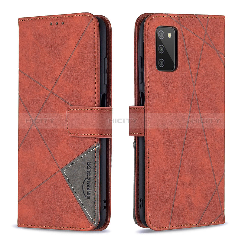 Leather Case Stands Flip Cover Holder B08F for Samsung Galaxy A03s