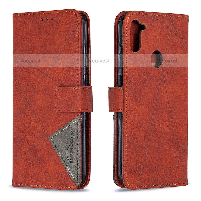 Leather Case Stands Flip Cover Holder B08F for Samsung Galaxy A11