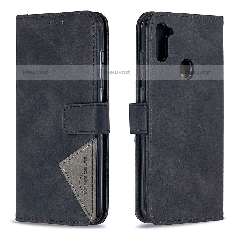 Leather Case Stands Flip Cover Holder B08F for Samsung Galaxy A11