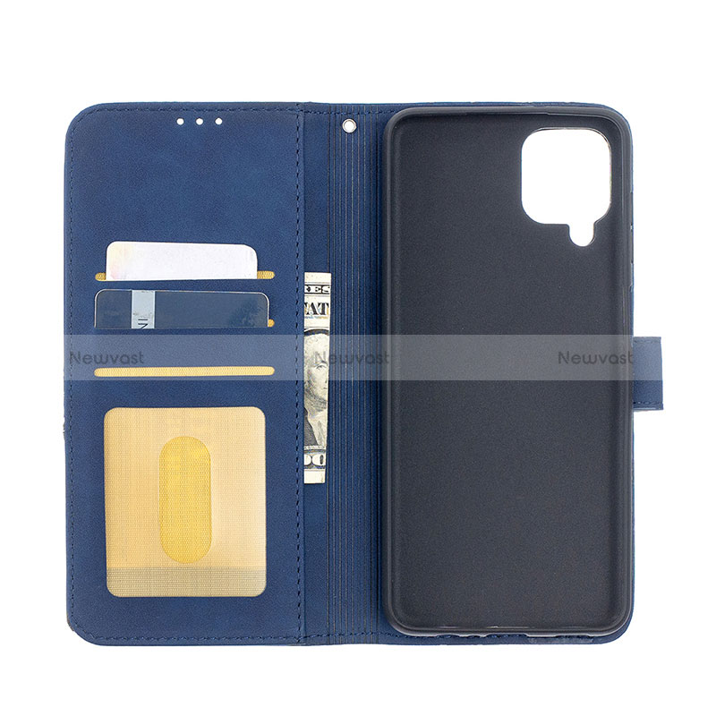 Leather Case Stands Flip Cover Holder B08F for Samsung Galaxy A12 Nacho