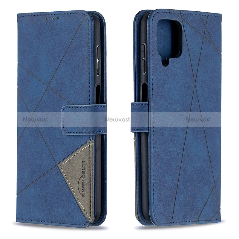 Leather Case Stands Flip Cover Holder B08F for Samsung Galaxy A12 Nacho