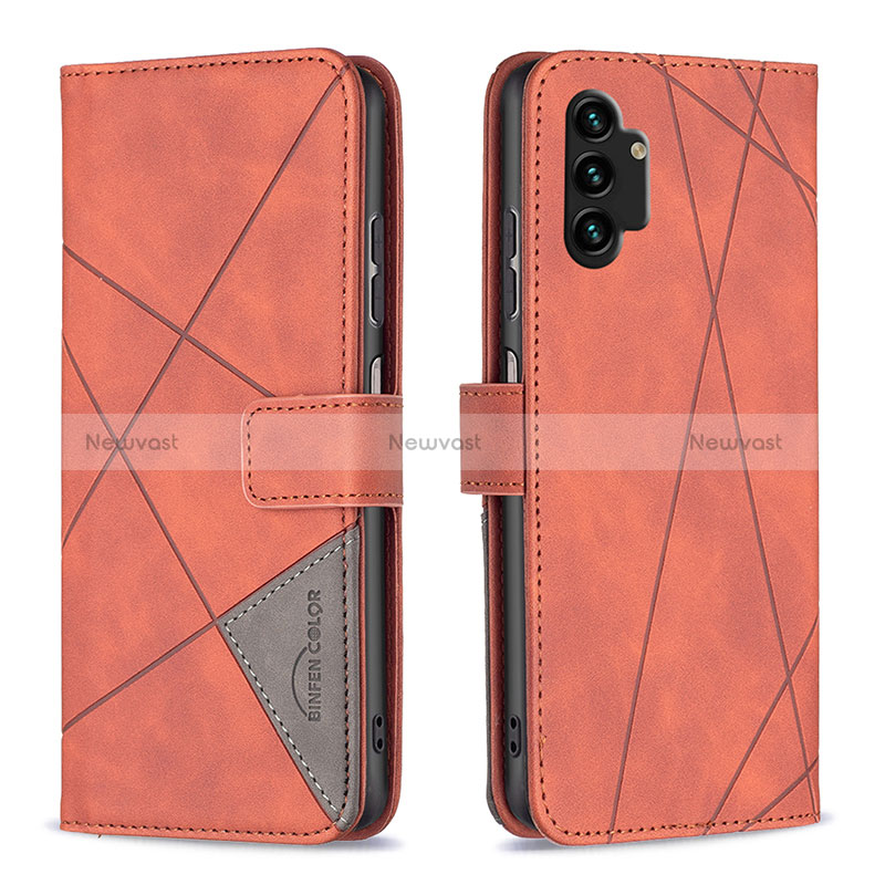 Leather Case Stands Flip Cover Holder B08F for Samsung Galaxy A13 4G