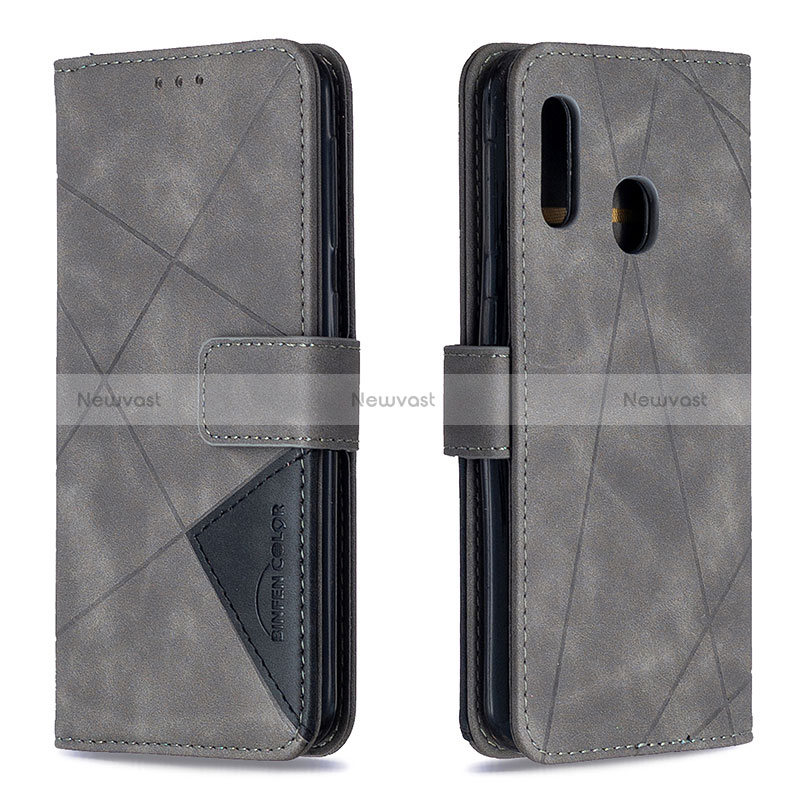 Leather Case Stands Flip Cover Holder B08F for Samsung Galaxy A20e