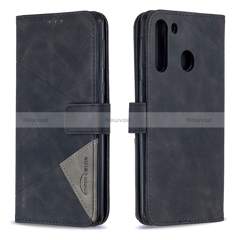 Leather Case Stands Flip Cover Holder B08F for Samsung Galaxy A21