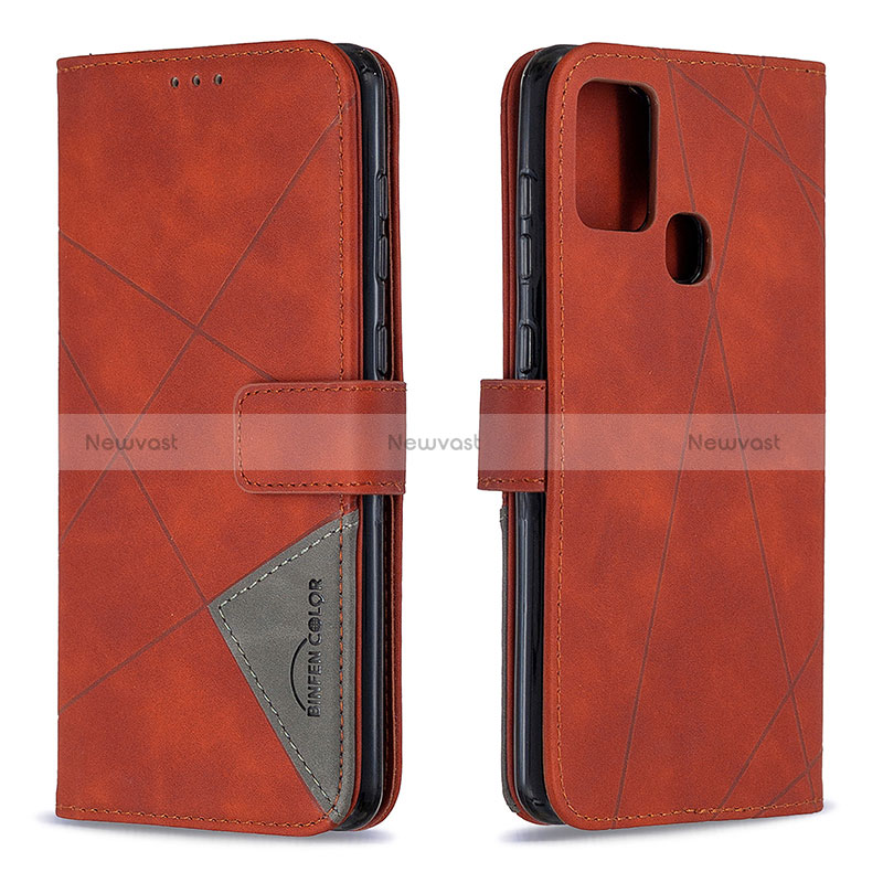 Leather Case Stands Flip Cover Holder B08F for Samsung Galaxy A21s