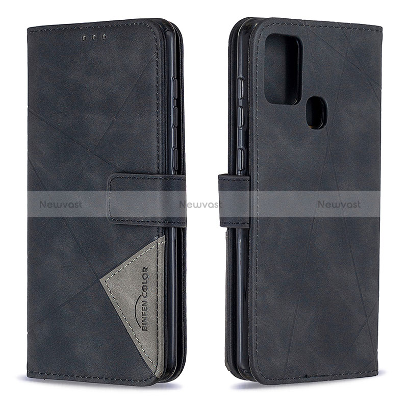 Leather Case Stands Flip Cover Holder B08F for Samsung Galaxy A21s