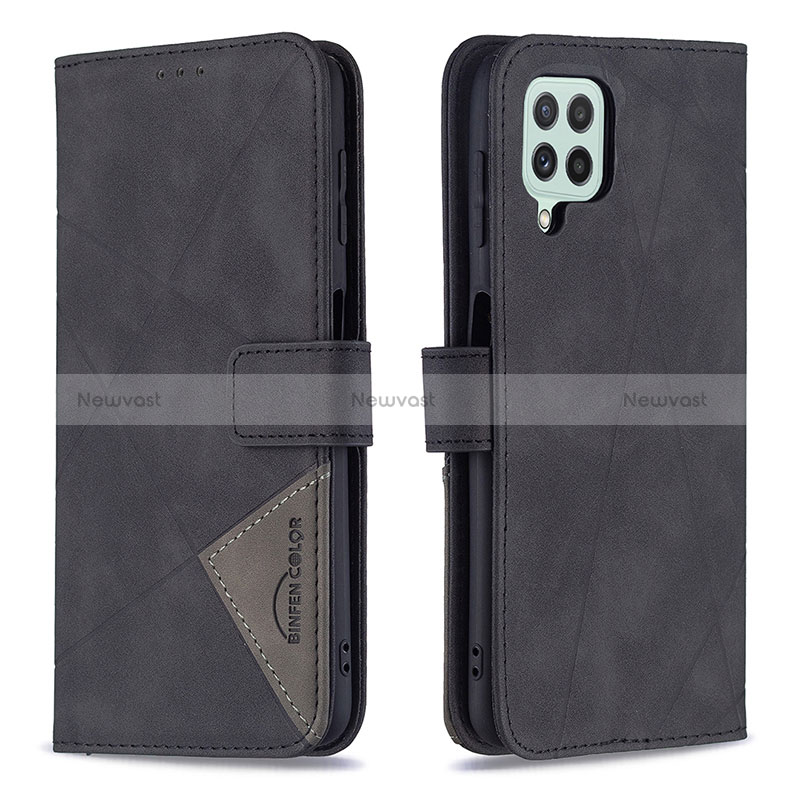 Leather Case Stands Flip Cover Holder B08F for Samsung Galaxy A22 4G